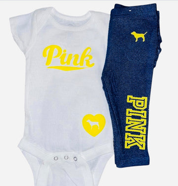 Yellow pink custom outfit